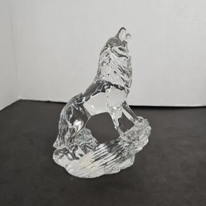 Princess House Wonders Of The Wild 24% Lead Crystal Wolf Statue Figurine 6.5" - Picture 1 of 9
