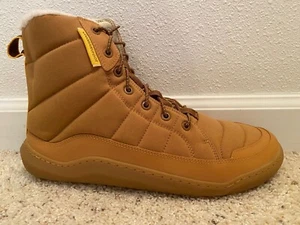Brand New VIVOBAREFOOT Women's Gobi HIBER L Tan textile Boots With The Fur Sz 11 - Picture 1 of 19