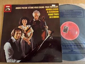 ASD 3894 Mendelssohn Schumann Piano Trios Kyung-Wha Chung Paul Tortelier Previn - Picture 1 of 2