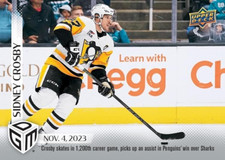 2023-24 Sidney Crosby Upper Deck Game Dated Moments Limit to 599 PRESALE #15