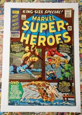 MARVEL SUPER-HEROES #1 - OCT 1966 - REPRINTS DAREDEVIL #1 - FN+ (6.5) CENTS COPY