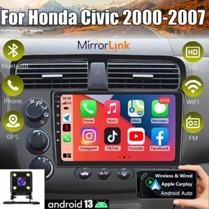 Android 13 Car Stereo Radio GPS Navi FM Apple Carplay For Honda Civic 2000-2007 - Picture 1 of 15