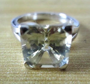 Top Quality Sterling Silver Madagascar Yellow Labradorite  Ring 4.38ct Size 7 - Picture 1 of 5