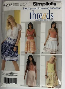 Simplicity 4233 Pattern SKIRT Gathered or Pleated~ 5 Styles ~ Misses 8-16 - Picture 1 of 2