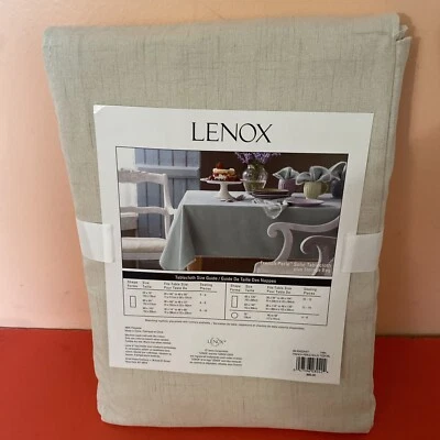 Lenox French Perle Tablecloth Decorative Trim 60x102 in With Storage Bag @ - Image 1 of 2