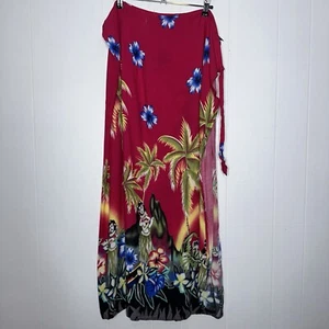 Hibiscus Collection Hawaii Damen Wickelrock tropisch Blumen rosa Größe Small - Bild 1 von 4