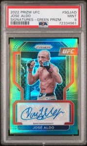 Panini Prizm UFC 2022 firmas SGJAD JOSE ALDO GREEN PRIZM - Imagen 1 de 2