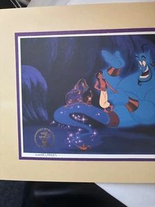 Walt Disney ALADDIN & THE KING of Thieves Lithograph Numbered GENIE & ABU 1993 - Picture 1 of 3