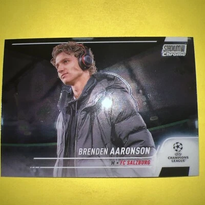 2021-22 Stadium Club Chrome UEFA Base #15 Brenden Aaronson - Salzburg - Image 1 of 2