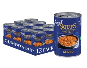 Amy's Soup, Black-Eyed Pea & Kale Gumbo, 14 Oz, Pack of 12 - Picture 1 of 6