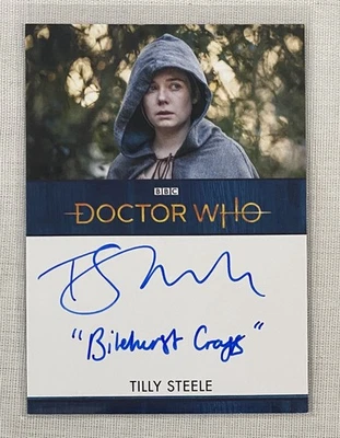 Tarjeta autógrafa con inscripción 2022 Doctor Who Series 11 y 12 Tilly Steele Bilehurst Foto 1 de 2