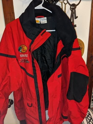 Chaqueta de lluvia Bass Pro Shop GORE-TEX para hombre 2XL 2X roja 100 MPH pesca senderismo aire libre Foto 1 de 4