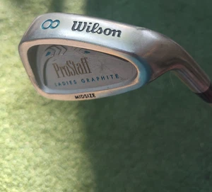 WILSON PROSTAFF MIDSIZE # 8 IRON RH 37" LADIES GRAPHITE SHAFT - GOOD CONDITION - Picture 1 of 19
