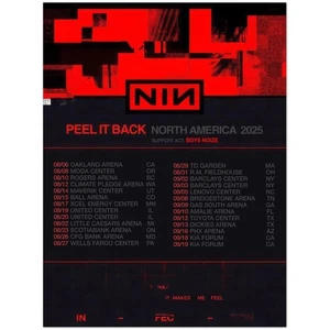 NIN Peel It Back North America Tour 2025 Poster - Picture 1 of 2