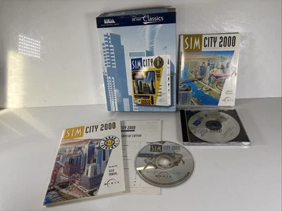 SIM CITY 2000 PC BIG BOX GAME CD ROM COMPLETE EA CLASSICS SIMULATION VINTAGE VGC - Image 1 of 4