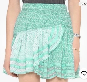 Minifalda de chifón FREE PEOPLE Annabel Lee con capas cielo corto nueva con etiquetas 8 rara - Imagen 1 de 11