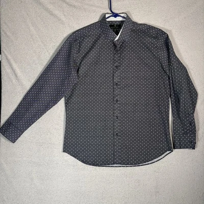Bristol & Bull Shirt Men’s Size L Black White Geometric Dots Flipcuffs Preppy - Image 1 of 4