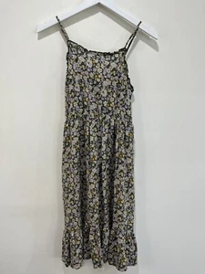 There About Floral Dress Girls XL(16) Maxi Cottagecore Rayon Green Purple - Picture 1 of 6