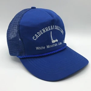 Vintage Cadenhead Drilling White Mountain Lake, AZ Blue Rope Trucker Hat Cap - Picture 1 of 9