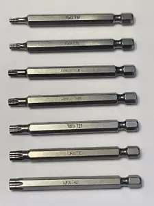 PICQUIC - TRU TORX Hex Bits - 7 Bits - 1/4"- 3" long, for the TRU TORX Driver - Picture 1 of 3