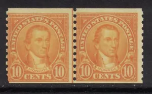 Scott 603 - Coppia Bobine MNH - 10c James Monroe - Rotante, Perf 10 - 1923-29 - come nuovo - Foto 1 di 2