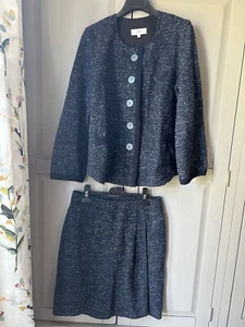 Sugar Navy Wool Skirt Suit - Picture 1 of 9