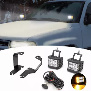 Luces estroboscópicas laterales ámbar de 4"" + soportes de zanja + cable para 99-06 Silverado / Sierra 1500 - Imagen 1 de 9