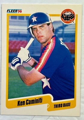 Fleer '90 Ken Caminiti Houston Astros MLB - Free Shipping  GA - Image 1 of 2