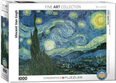 Starry Night Van Gogh 1000pc jigsaw puzzle by Eurographics 680mm x 480mm - Image 1 of 3