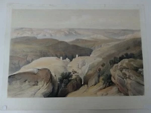 Convent of St Saba, By David Roberts, Original lithograph, Antique picture. - Picture 1 of 10