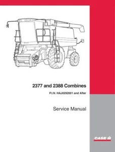 Libro de taller de reparación manual de servicio combinado Case 2377, 2388 - Imagen 1 de 24