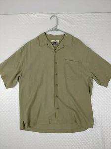 Men's Tommy Bahama 100% silk Short Sleeve Tea Green - Picture 1 of 6