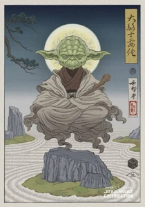 Yoda Art Poster Star Wars Celebration Japan 2025 Authentic & White Sleeve - Picture 1 of 4