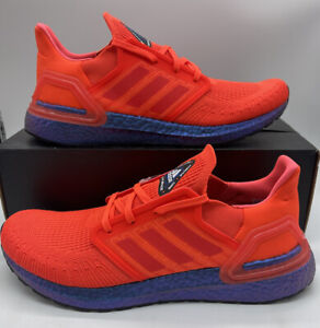 Adidas ULTRABOOST 20 Solar Red & Blue Violet Metallic Running FV8451 Size 12