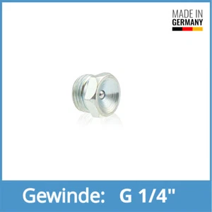DIN 3405 (D1) G 1/4" acero galvanizado boquilla de lubricación de embudo boquilla de lubricación - Imagen 1 de 1