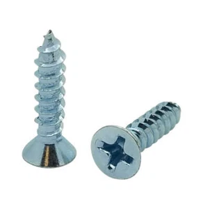 #6 x 3/4" Flat Head Zinc Coated Phillips Head Wood Screws, 100 Qty (BCP3) - Picture 1 of 3