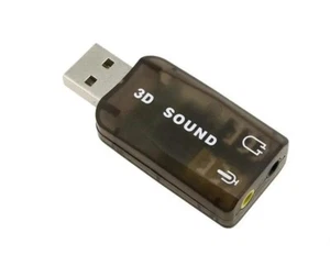 USB MINI Soundkarte 5.1 extern Virtual 3D Surround Computer, Notebook,Tablet, PC - Bild 1 von 3