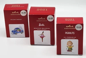 Hallmark Keepsake 2021 Ornaments NOB Barbie Peanuts Gang Holiday Parade - Picture 1 of 23