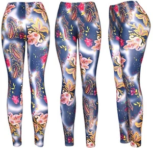 Women's REG/Plus Super Soft Cotton Blend Basic Workout Printed Pattern Leggings - Picture 1 of 35