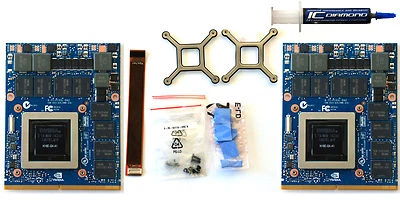 Clevo P570WM; Complete GPU Upgrade Kit; 2x NVIDIA GTX 980M; MXM 3.0b;w/SLI cable - Image 1 of 4