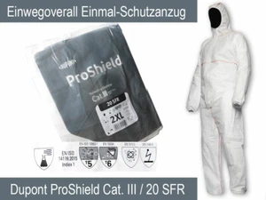 SMS Einwegschutzanzug Einwegoverall Schutzkleidung PSA Kat. 3 Typ 5/6 weiß XL - Bild 1 von 1