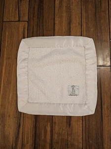 Little Giraffe Lovey White Chenille Sherpa Satin Security Blanket Baby Boy/Girl - Picture 1 of 7