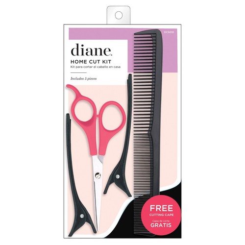 Diane Home Hair Cut Kit - 5 Pieces: 2 Clips/Cape/Scissors/Comb NEW | eBay