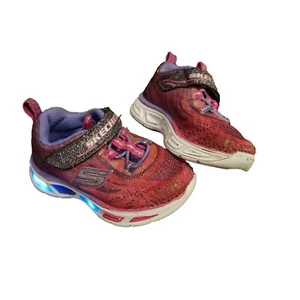 Rosa Sketchers Mädchen Turnschuhe Kleinkinder/Kinder UK Schuhgröße 4 SN10667N beleuchtet gebraucht - Bild 1 von 8