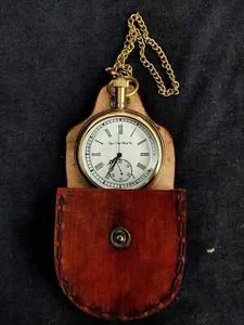 Brass watch elgin vintage pocket Collectible Antique 1- Brass Pocket Watch - Picture 1 of 11