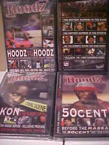Lot of 4 Rap DVD's Hoodz 50 Cent Akon NEW