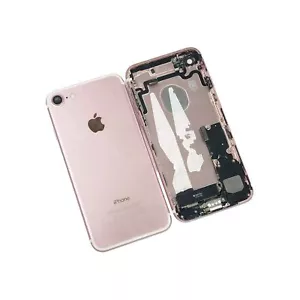 Original IPHONE 7 Coque Arrière Boîtier Couvercle Batterie Cadre Avec Prise Rose - Picture 1 of 3