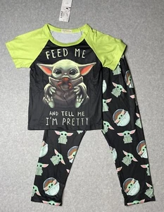 Star Wars Mandalorian Size Small Grogu Baby Yoda Pajamas Shirt Pant Set - Picture 1 of 4