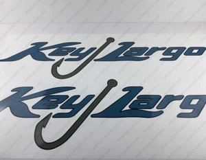KEY LARGO BOAT LOGO DECALS STICKERS Set of 2 34" LONG - Picture 1 of 5