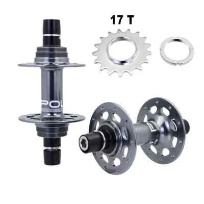 Buje de cojinete de llanta de engranaje fijo 20H 24H 32H buje trasero delantero para bicicleta con engranaje 17T Foto 1 de 4